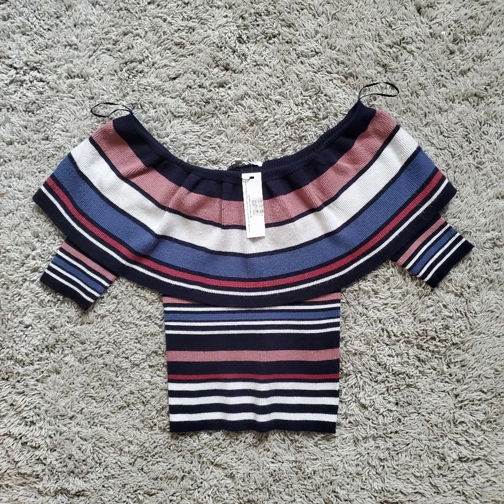 NWT Cupcakes & Cashmere off the shoulder sweater